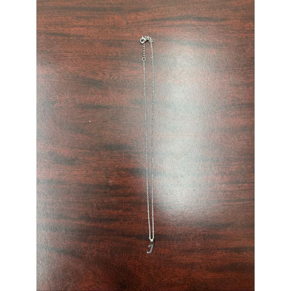 J Initial Silver Necklace